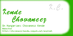 kende chovanecz business card